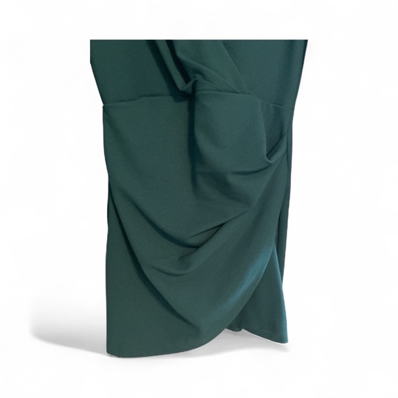 Zara Green Pencil Sheath Dress Size Medium 3/4 Sleeve Size 8 Bodycon - Picture 3 of 13